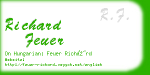 richard feuer business card
